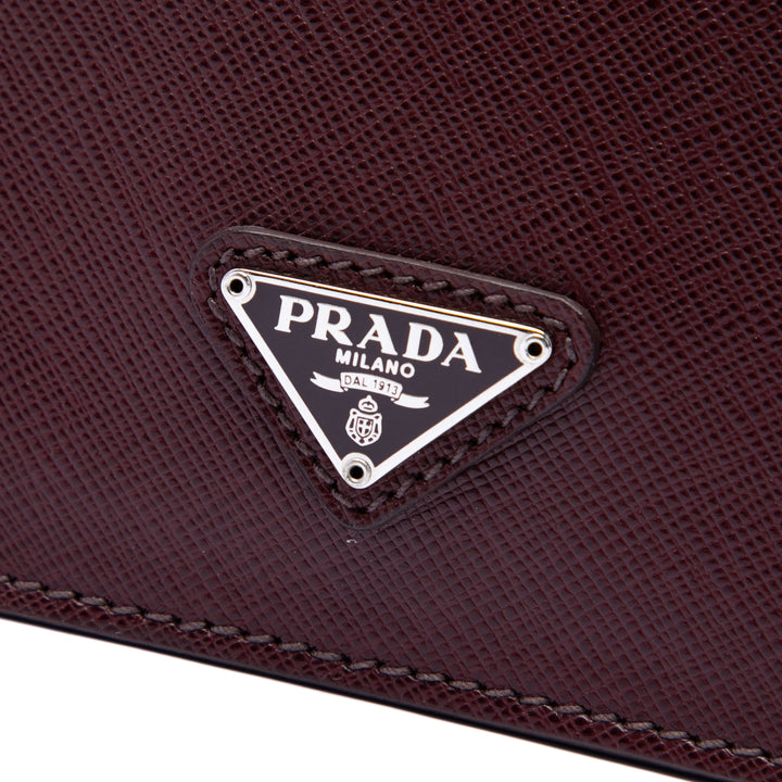 Push Lock Pochette Saffiano Rouge