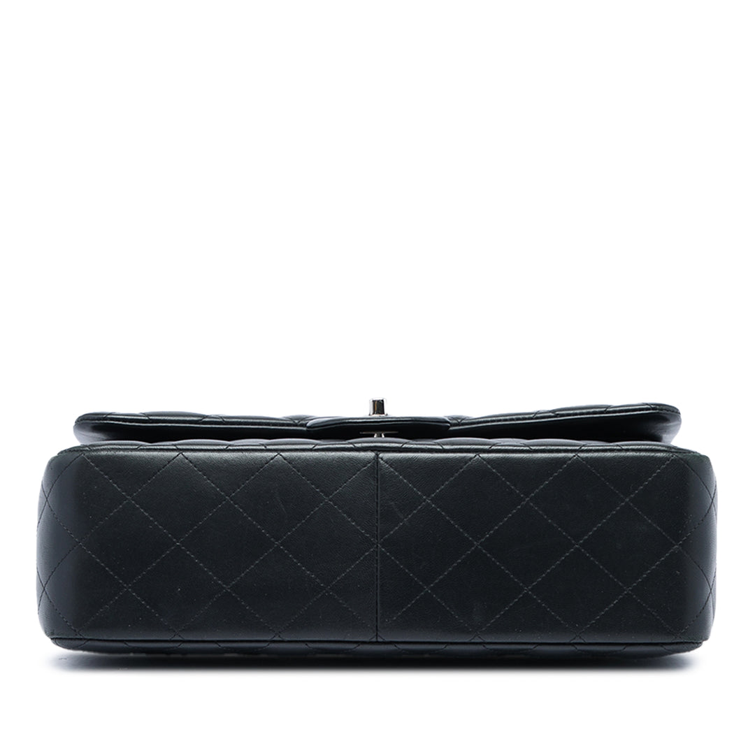 Chanel Classic Double rabat Jumbo Cuir d'agneau Noir