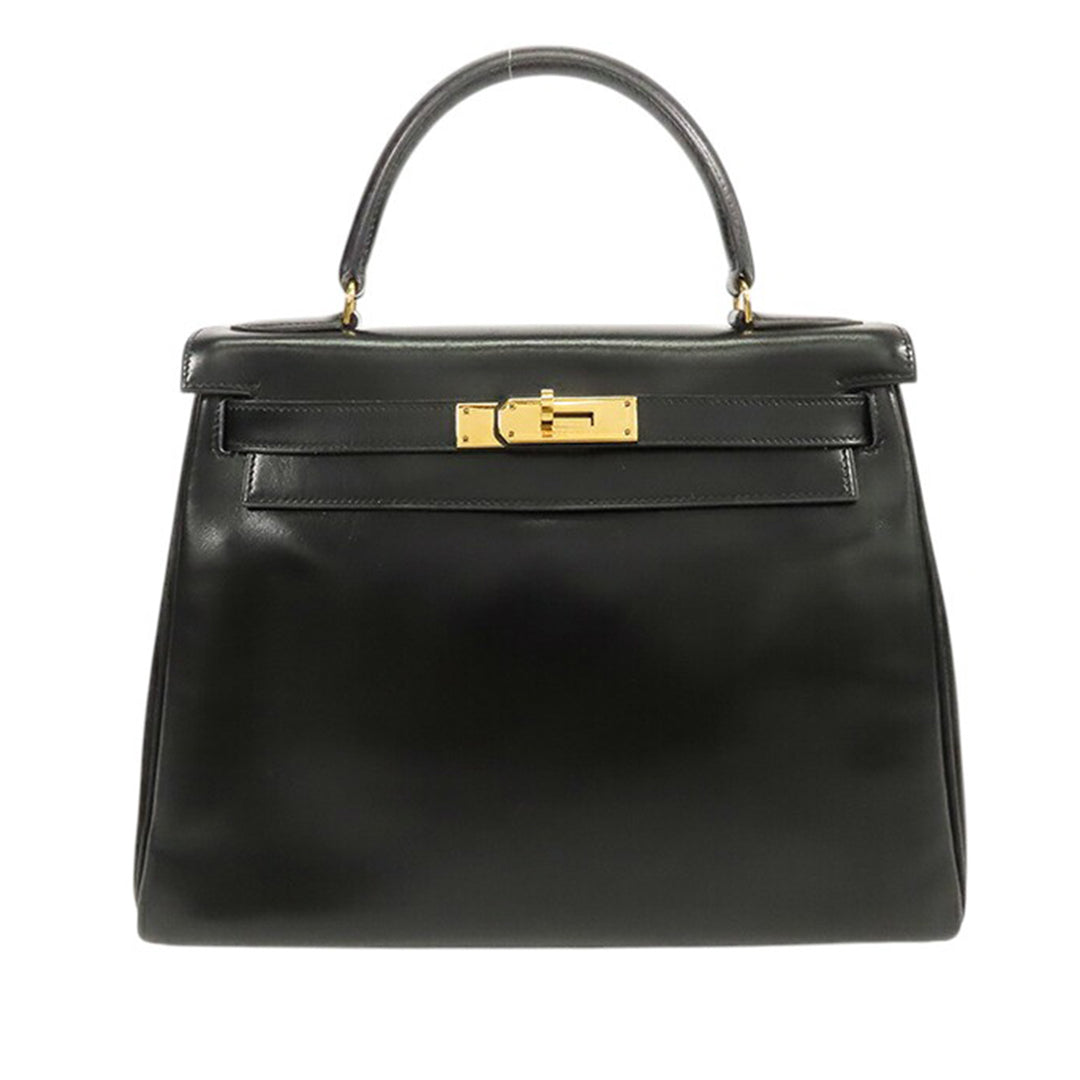 Hermès Boîte Veau Kelly Retourne 28 Noir – GABY PARIS Authentique