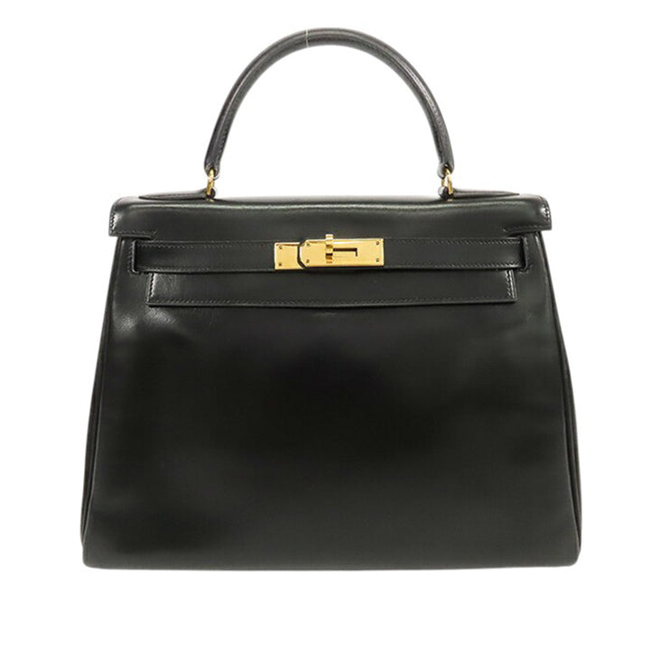 Hermès Boîte Veau Kelly Retourne 28 Noir – GABY PARIS Authentique