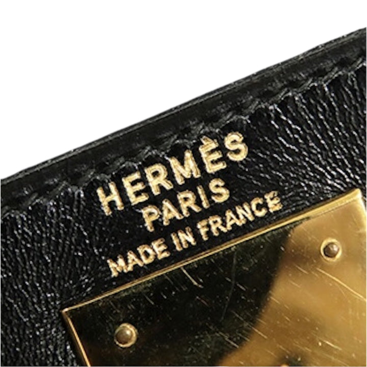 Hermès Boîte Veau Kelly Retourne 28 Noir – GABY PARIS Authentique