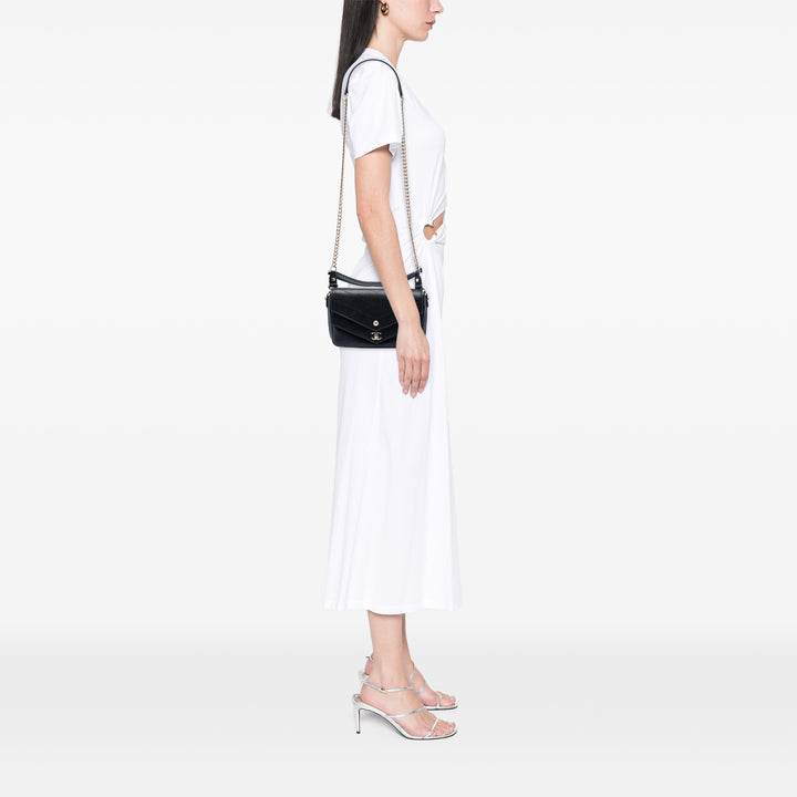 Chanel Matelassé Double Chevron à rabat Mini Cuir de mouton