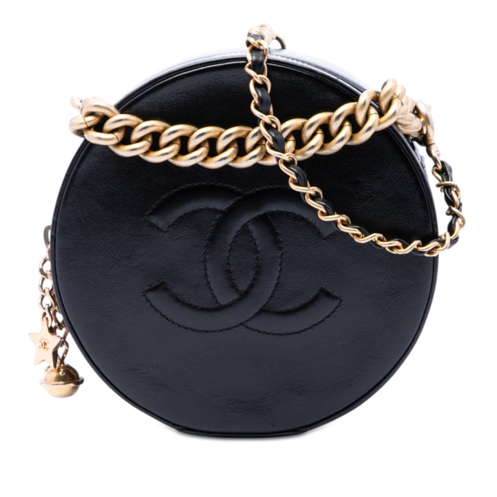 Chanel Glazed Cuir de veau Rond As Earth Evening Sac
