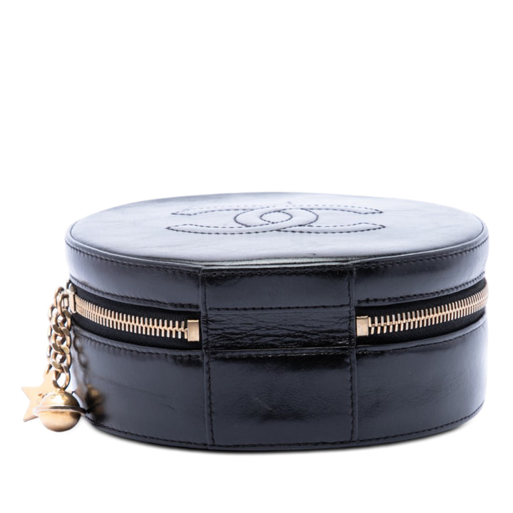Chanel Glazed Cuir de veau Rond As Earth Evening Sac