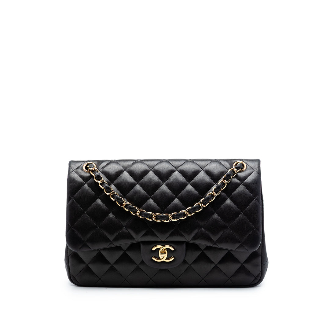 Chanel Jumbo Classic Cuir d’agneau Double rabat