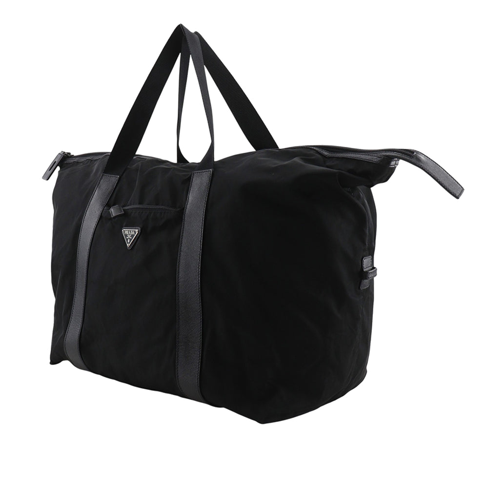 Prada Sac de voyage à finitions de voyage Saffiano Noir – vue 2 – GABY PARIS