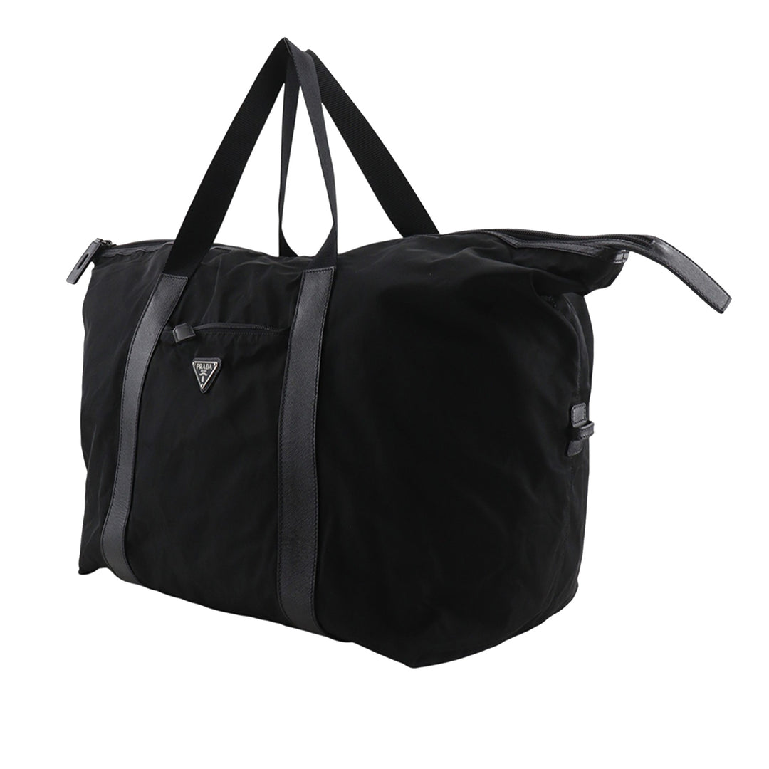 Prada Sac de voyage à finitions de voyage Saffiano Noir – vue 2 – GABY PARIS