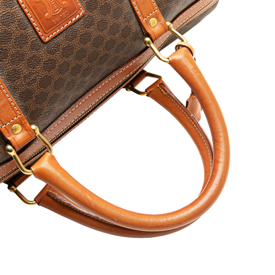 Macadam Coated Canvas Travel Bag Brown - Gaby Paris