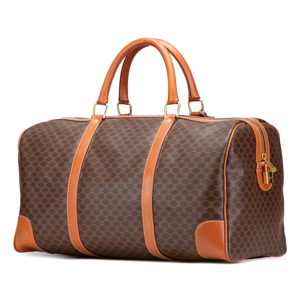 Macadam Coated Canvas Travel Bag Brown - Gaby Paris