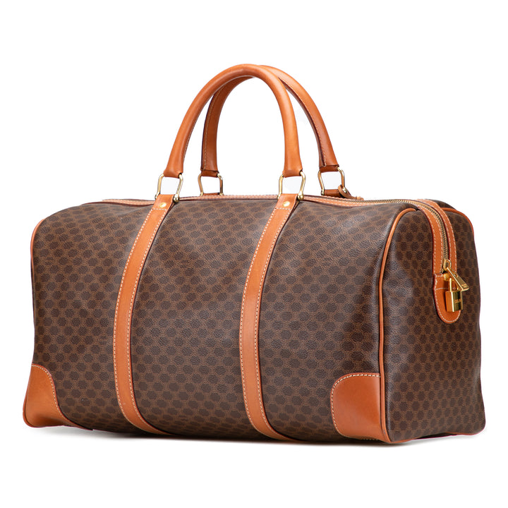 Macadam Coated Canvas Travel Bag Brown - Gaby Paris