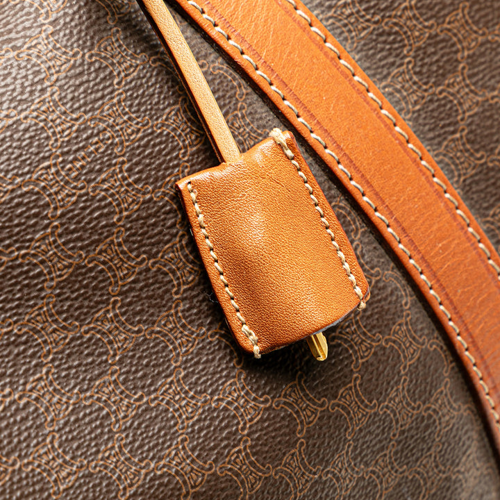 Macadam Coated Canvas Travel Bag Brown - Gaby Paris