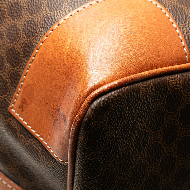 Macadam Coated Canvas Travel Bag Brown - Gaby Paris