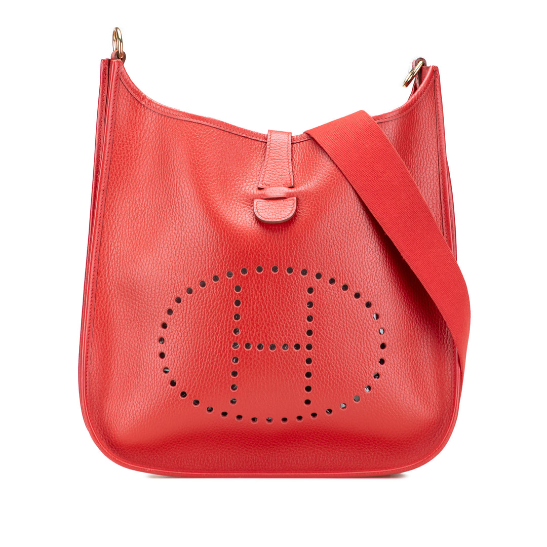 Hermès Sac bandoulière Evelyne I 33 Clémence Rouge – vue principale – GABY PARIS