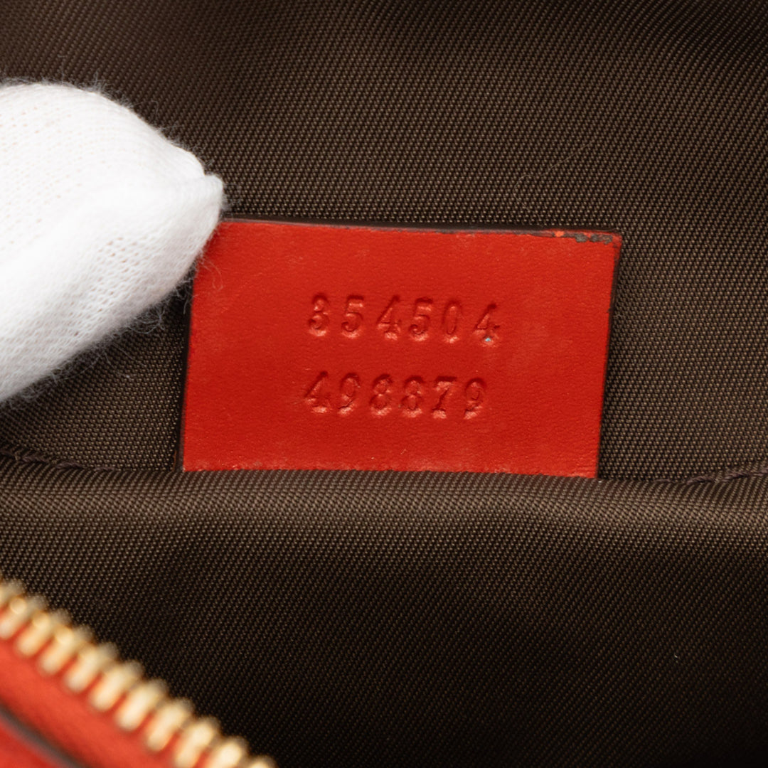 Gucci Trousse Diamante de maquillage Cuir de veau Rouge – vue 6 – GABY PARIS
