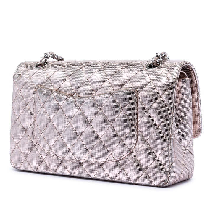 Chanel Medium Classic Cuir de veau Pixel Effect Double rabat