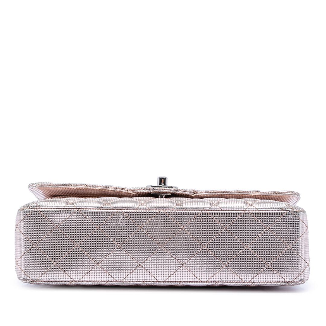 Chanel Medium Classic Cuir de veau Pixel Effect Double rabat