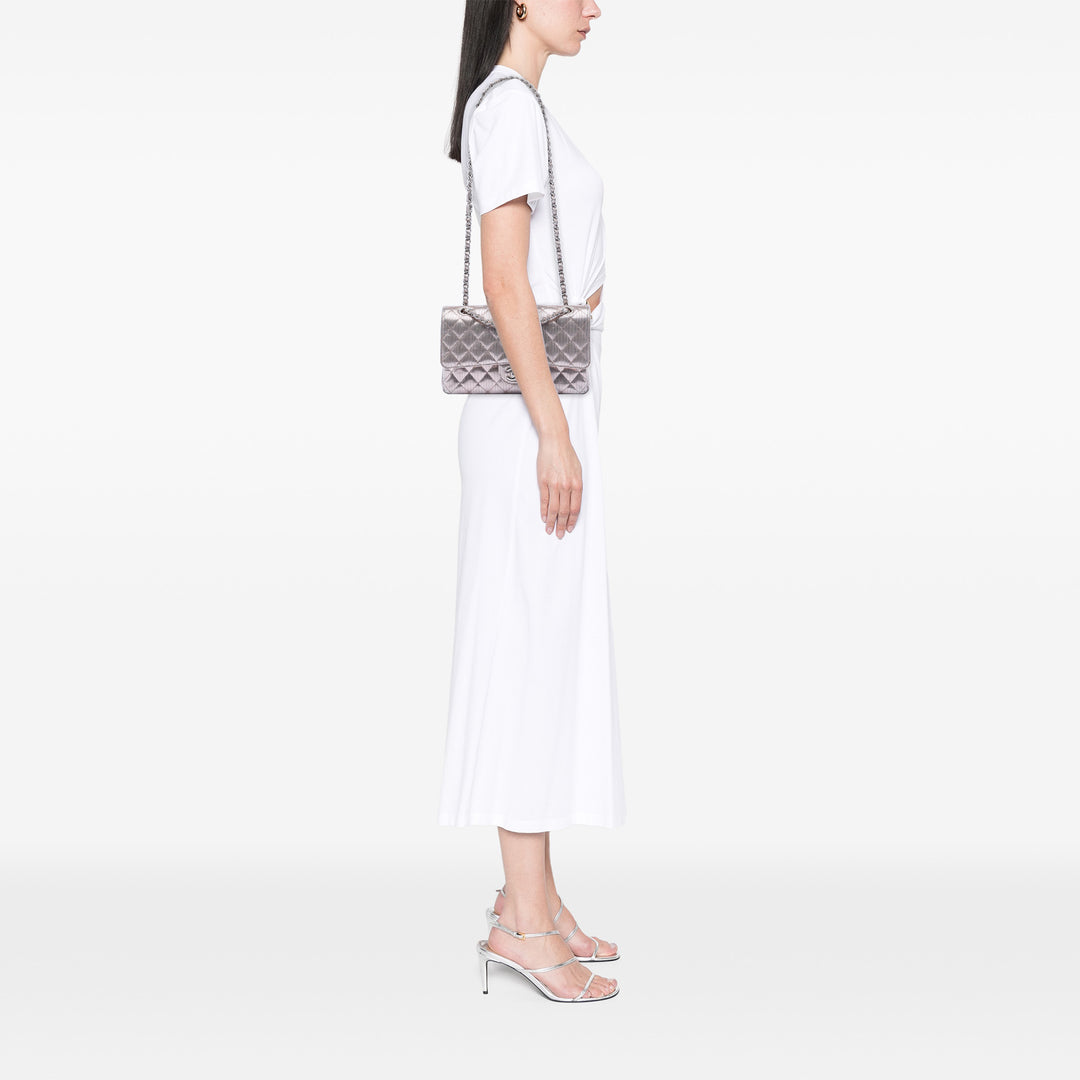 Chanel Medium Classic Cuir de veau Pixel Effect Double rabat