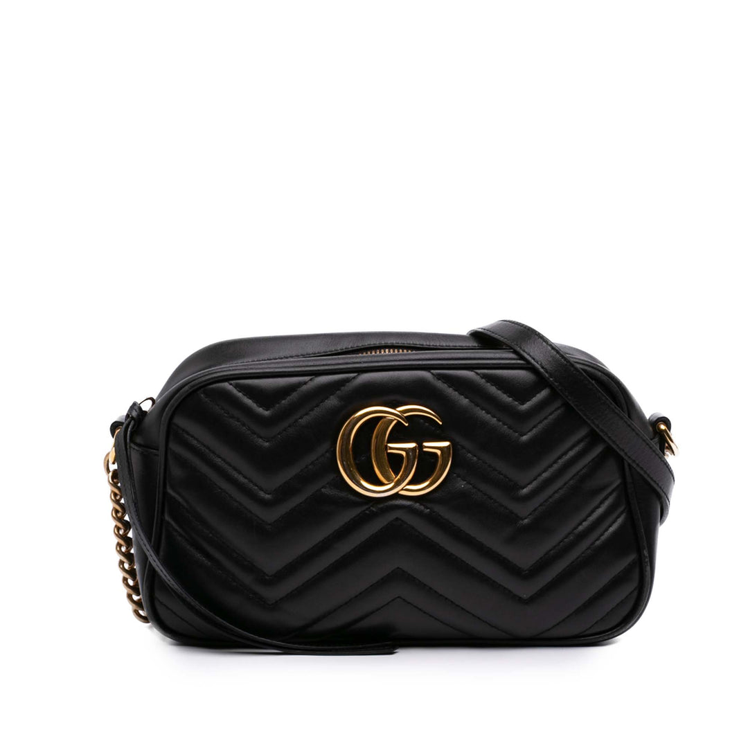 Gucci Small GG Marmont Matelasse Cuir de veau Sac porté croisé