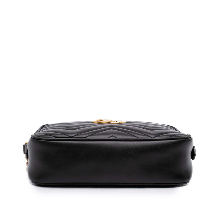 Gucci Small GG Marmont Matelasse Cuir de veau Sac porté croisé