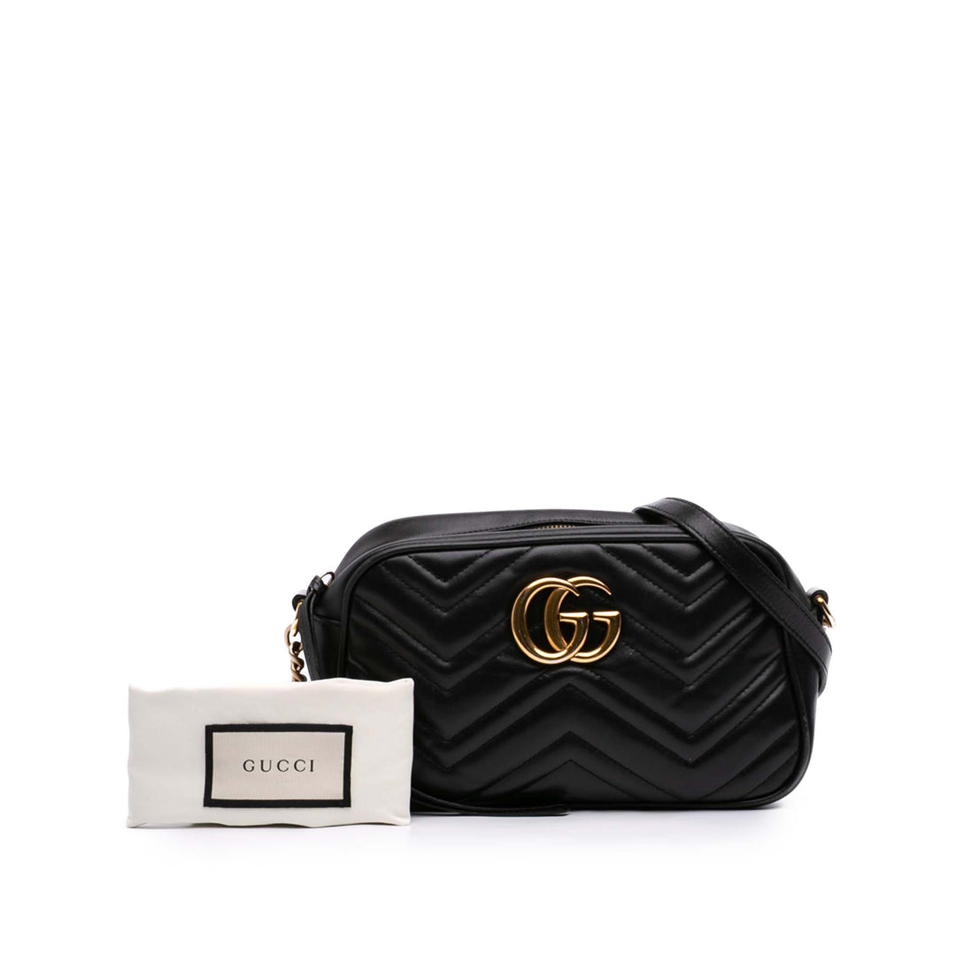 Gucci Small GG Marmont Matelasse Cuir de veau Sac porté croisé