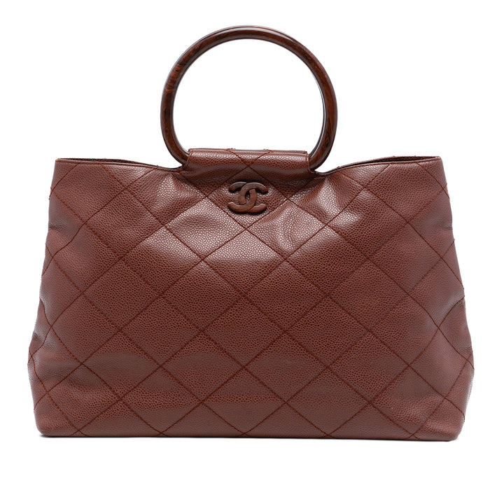 Chanel CC Matelassé Caviar Tortoise sac à anse supérieure – GABY PARIS Authentique