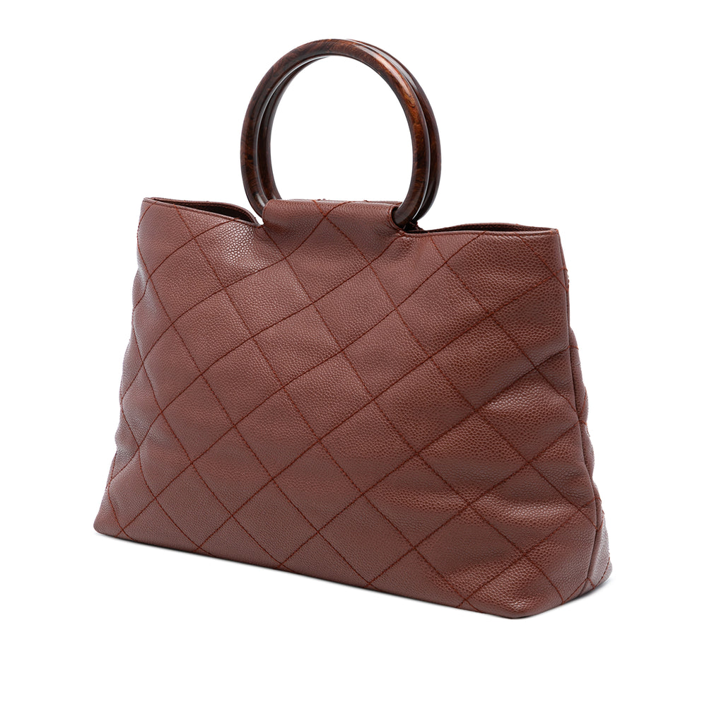 Chanel CC Matelassé Caviar Tortoise sac à anse supérieure – GABY PARIS Authentique