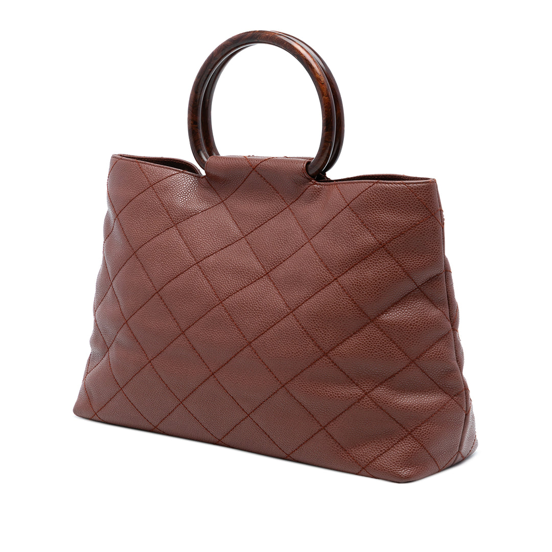 Chanel CC Matelassé Caviar Tortoise sac à anse supérieure – GABY PARIS Authentique