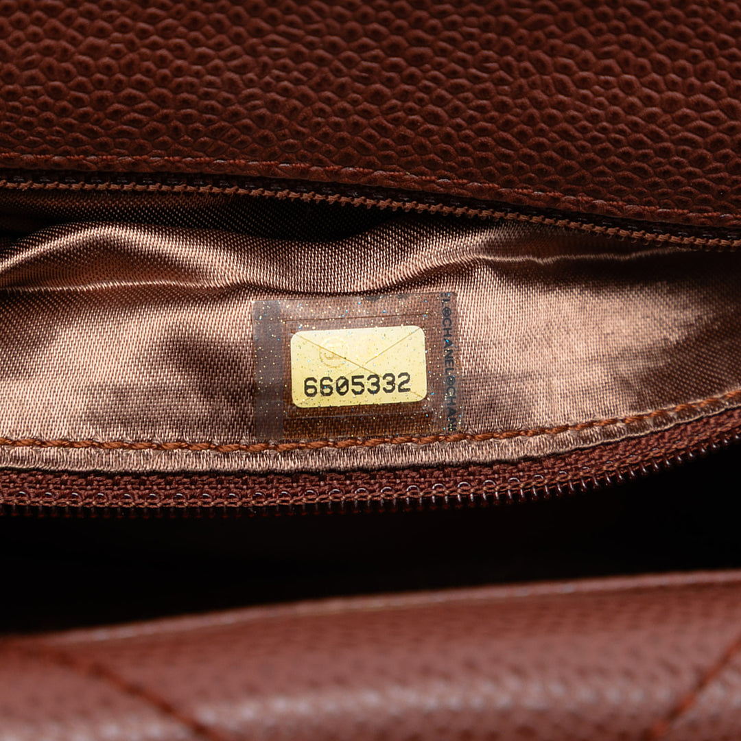 Chanel CC Matelassé Caviar Tortoise sac à anse supérieure – GABY PARIS Authentique