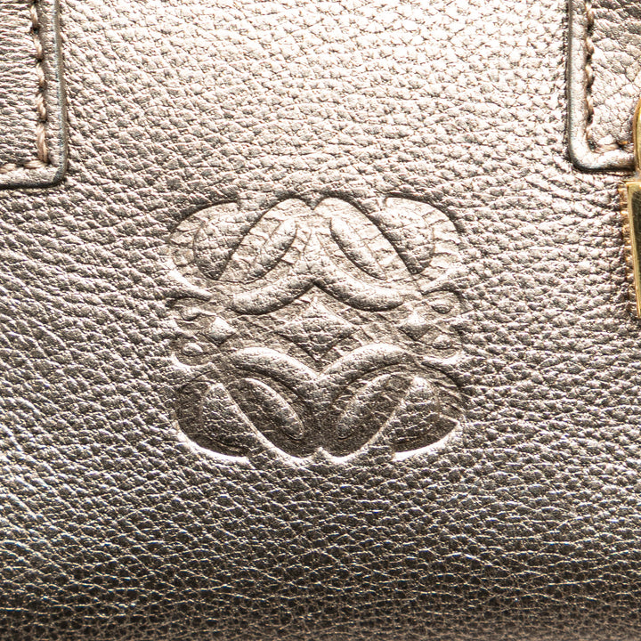 Micro Metallic Leather Amazona Satchel Gold - Gaby Paris
