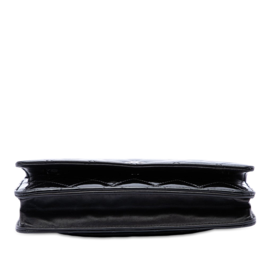 Chanel CC Matelassé Wallet on Chain Noir – vue 3 – GABY PARIS