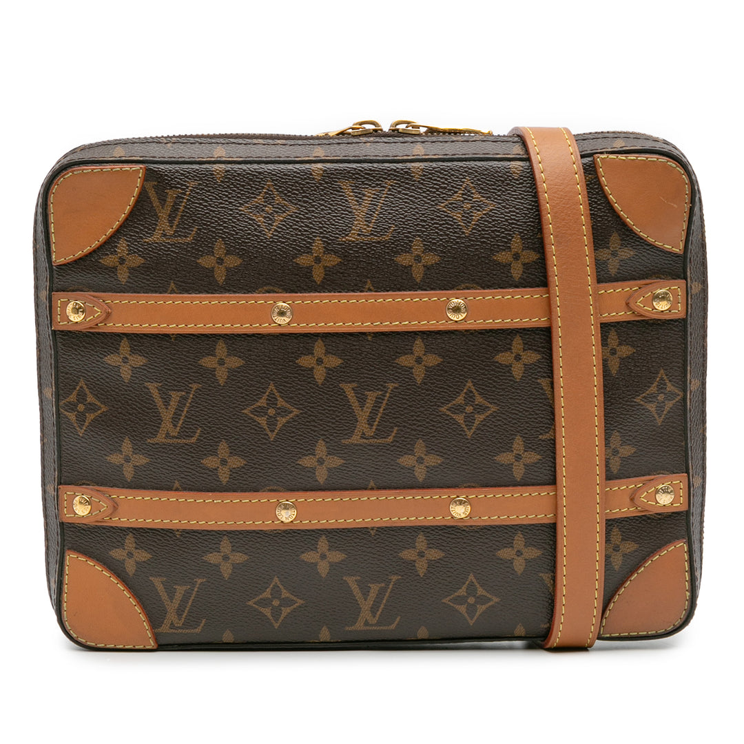 Monogram Soft Trunk Messenger PM Brown - Gaby Paris
