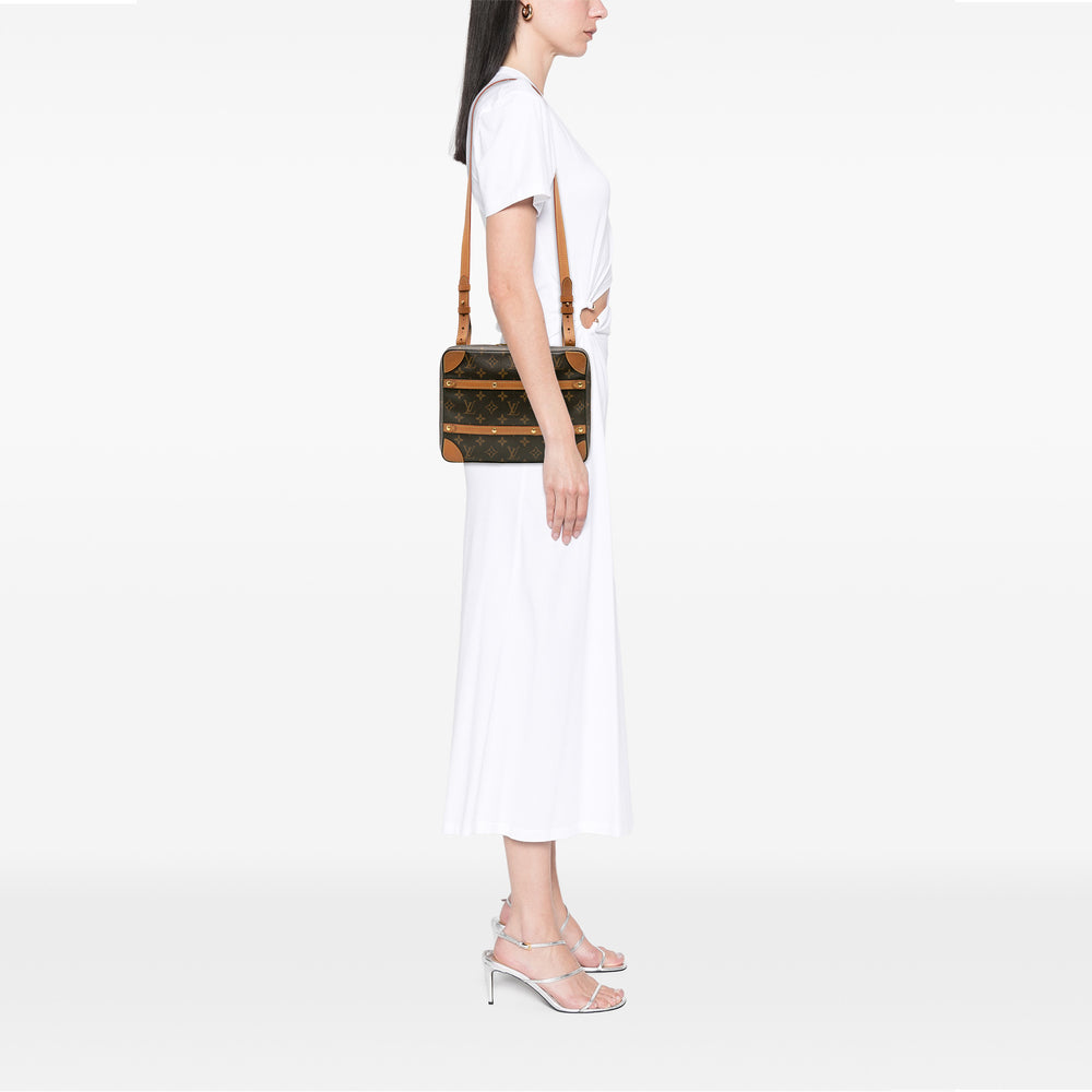 Monogram Soft Trunk Messenger PM Brown - Gaby Paris