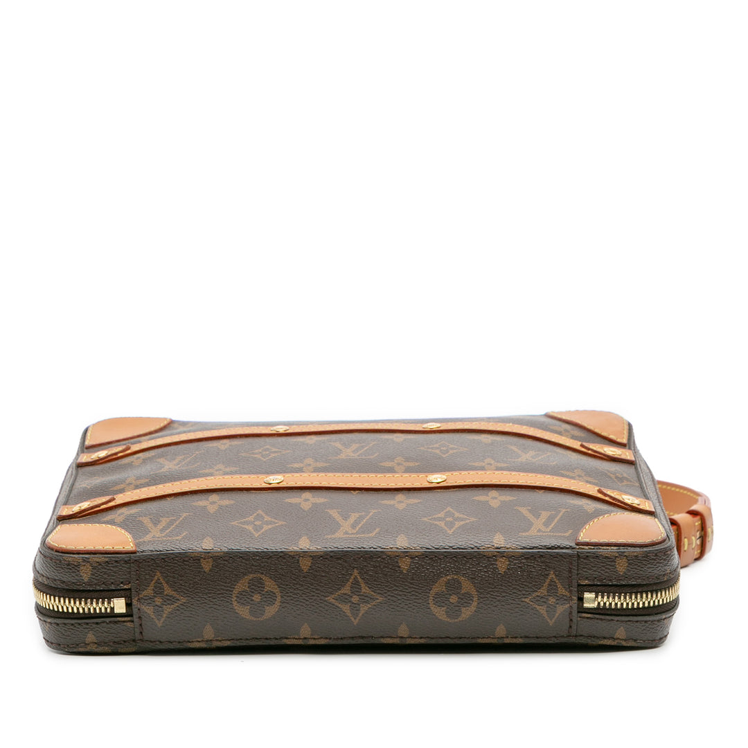 Monogram Soft Trunk Messenger PM Brown - Gaby Paris
