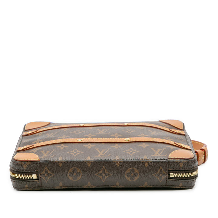 Monogram Soft Trunk Messenger PM Brown - Gaby Paris