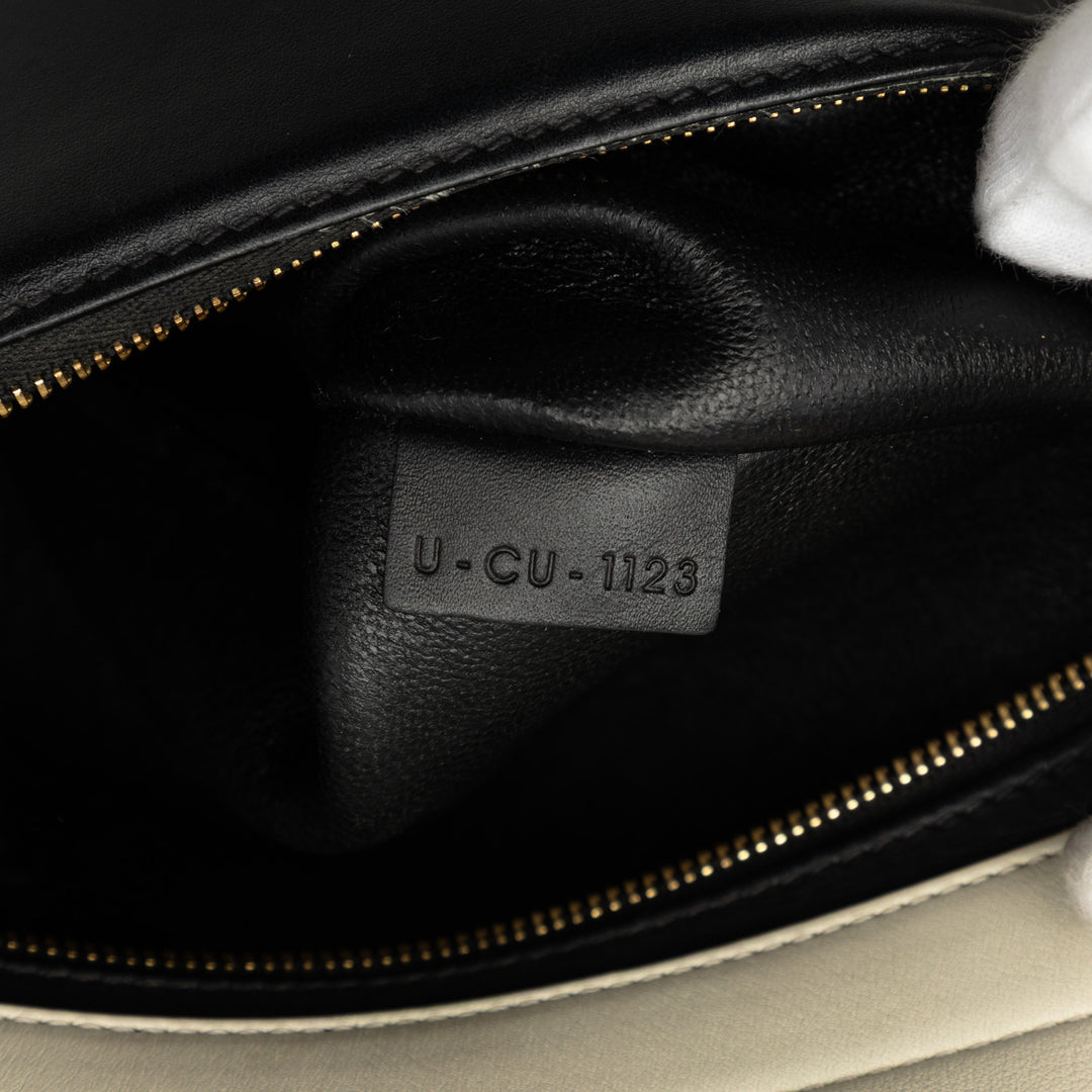 Celine Medium Tricolor Cuir de veau et Toile Trapeze Sac