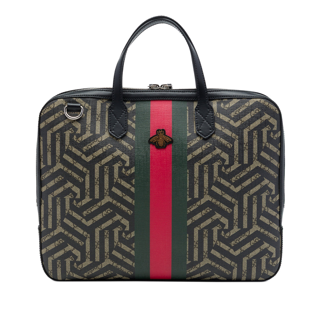 Gucci Porte-documents Caleido Web GG Supreme Beige – vue principale – GABY PARIS
