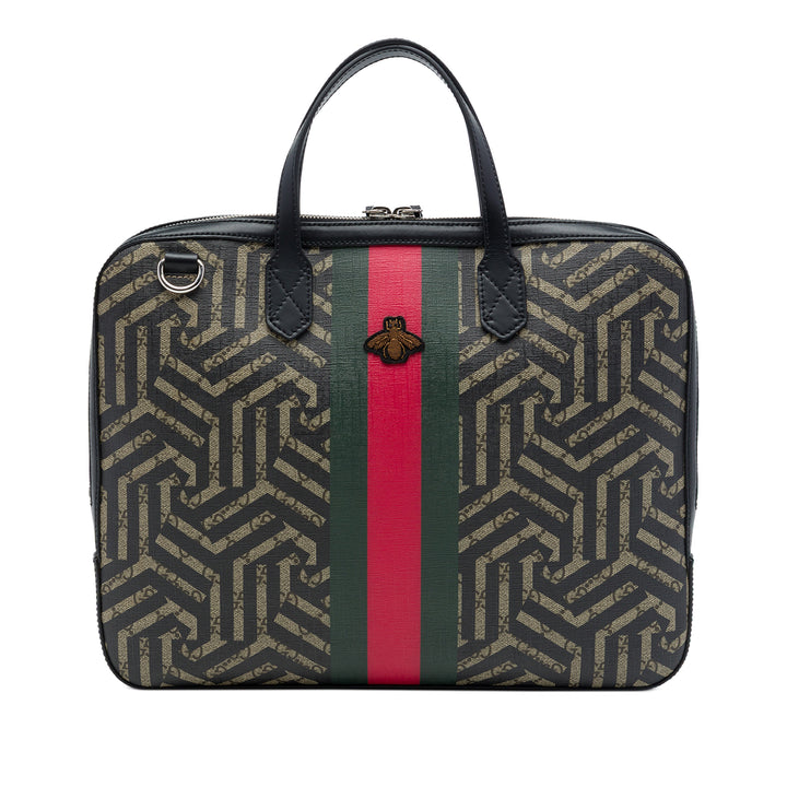 Gucci Porte-documents Caleido Web GG Supreme Beige – vue principale – GABY PARIS