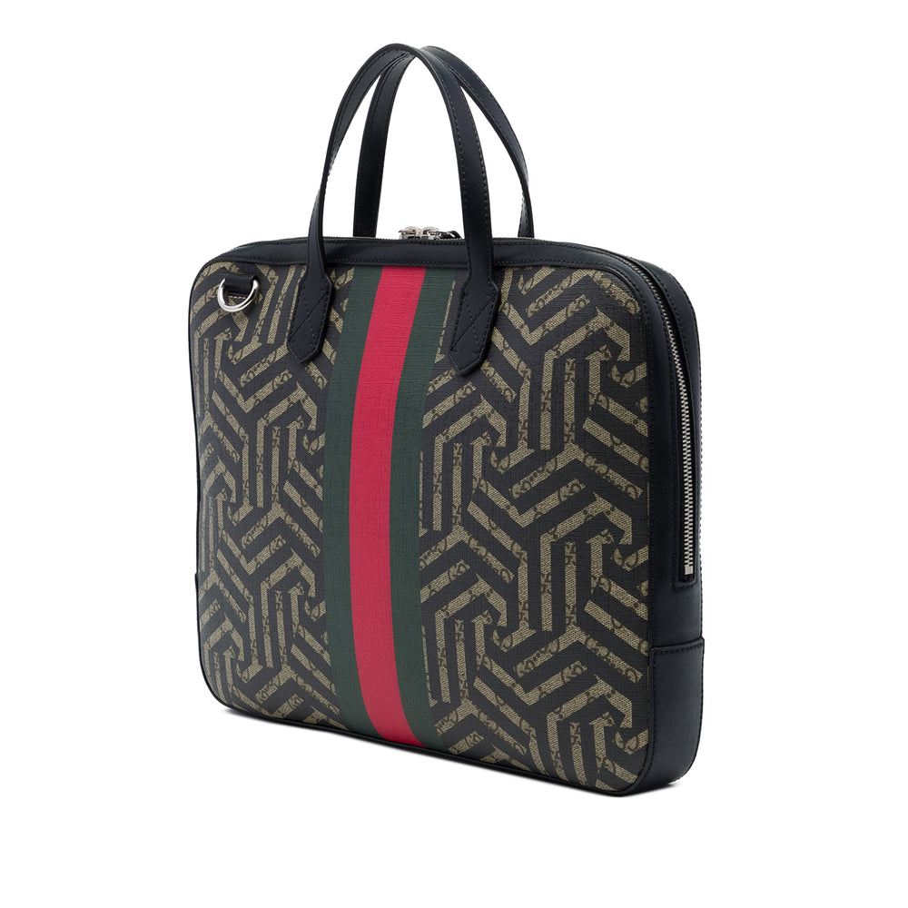 Gucci Porte-documents Caleido Web GG Supreme Beige – vue 2 – GABY PARIS