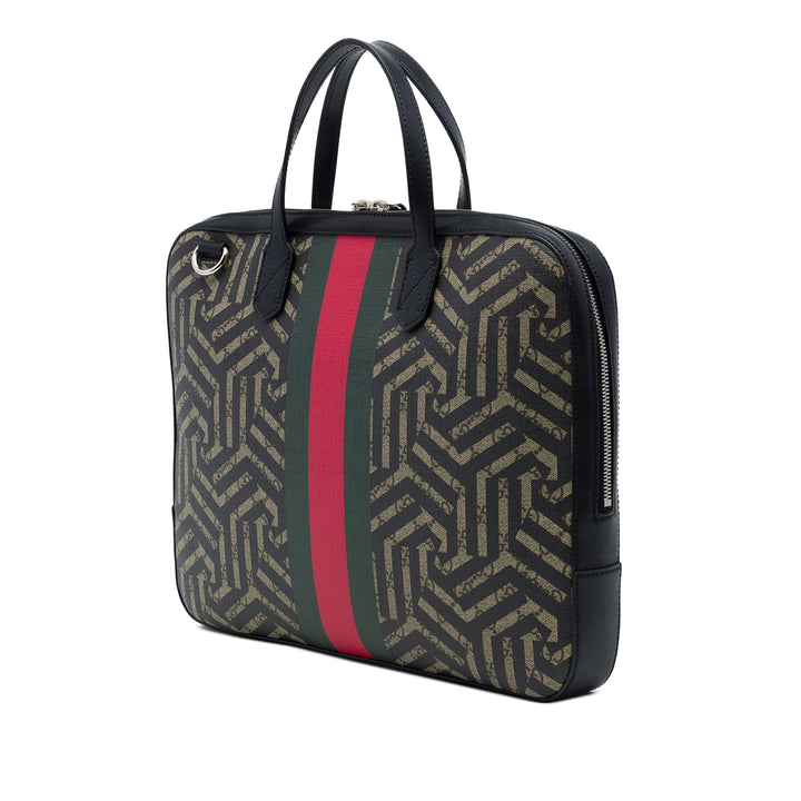 Gucci Porte-documents Caleido Web GG Supreme Beige – vue 2 – GABY PARIS