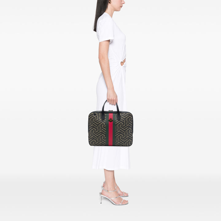 Gucci Porte-documents Caleido Web GG Supreme Beige – vue 6 – GABY PARIS