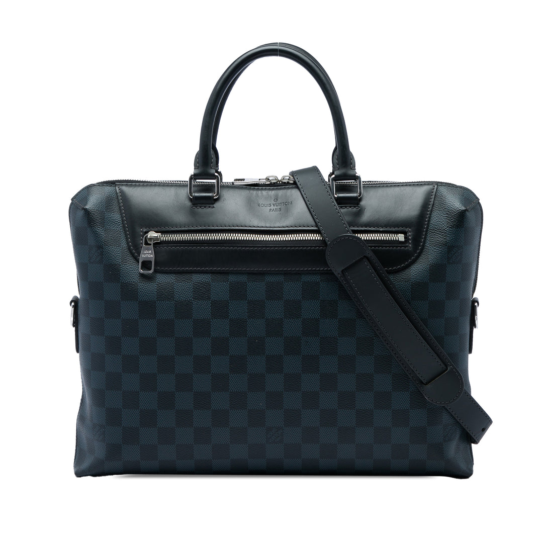 Louis Vuitton Damier Cobalt Porte Documents Jour Bleu – vue principale – GABY PARIS