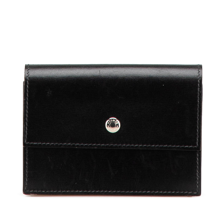 Box Calf Card Holder Black - Gaby Paris