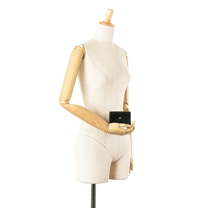 Box Calf Card Holder Black - Gaby Paris