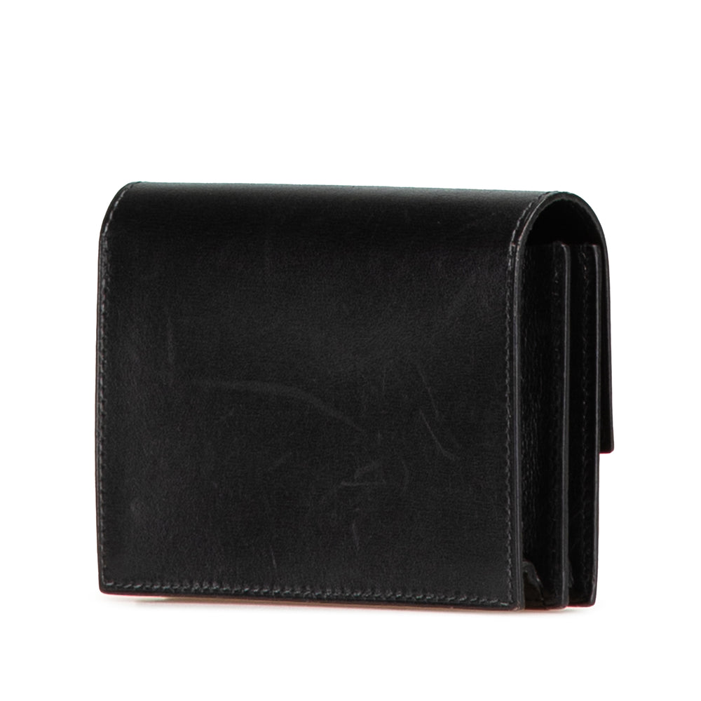 Box Calf Card Holder Black - Gaby Paris
