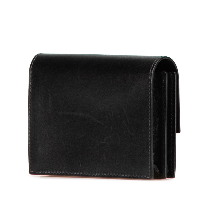 Box Calf Card Holder Black - Gaby Paris