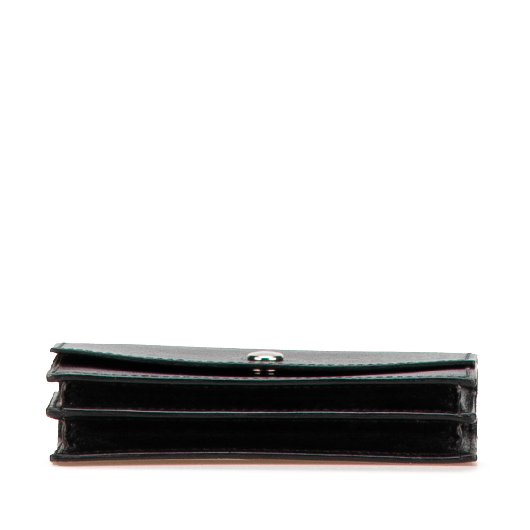 Box Calf Card Holder Black - Gaby Paris