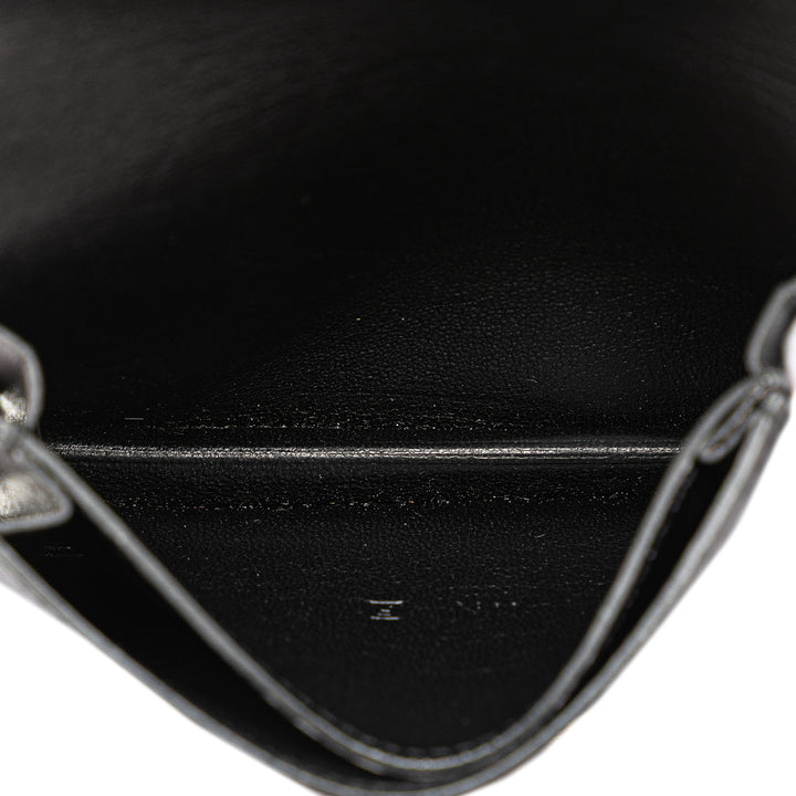 Box Calf Card Holder Black - Gaby Paris