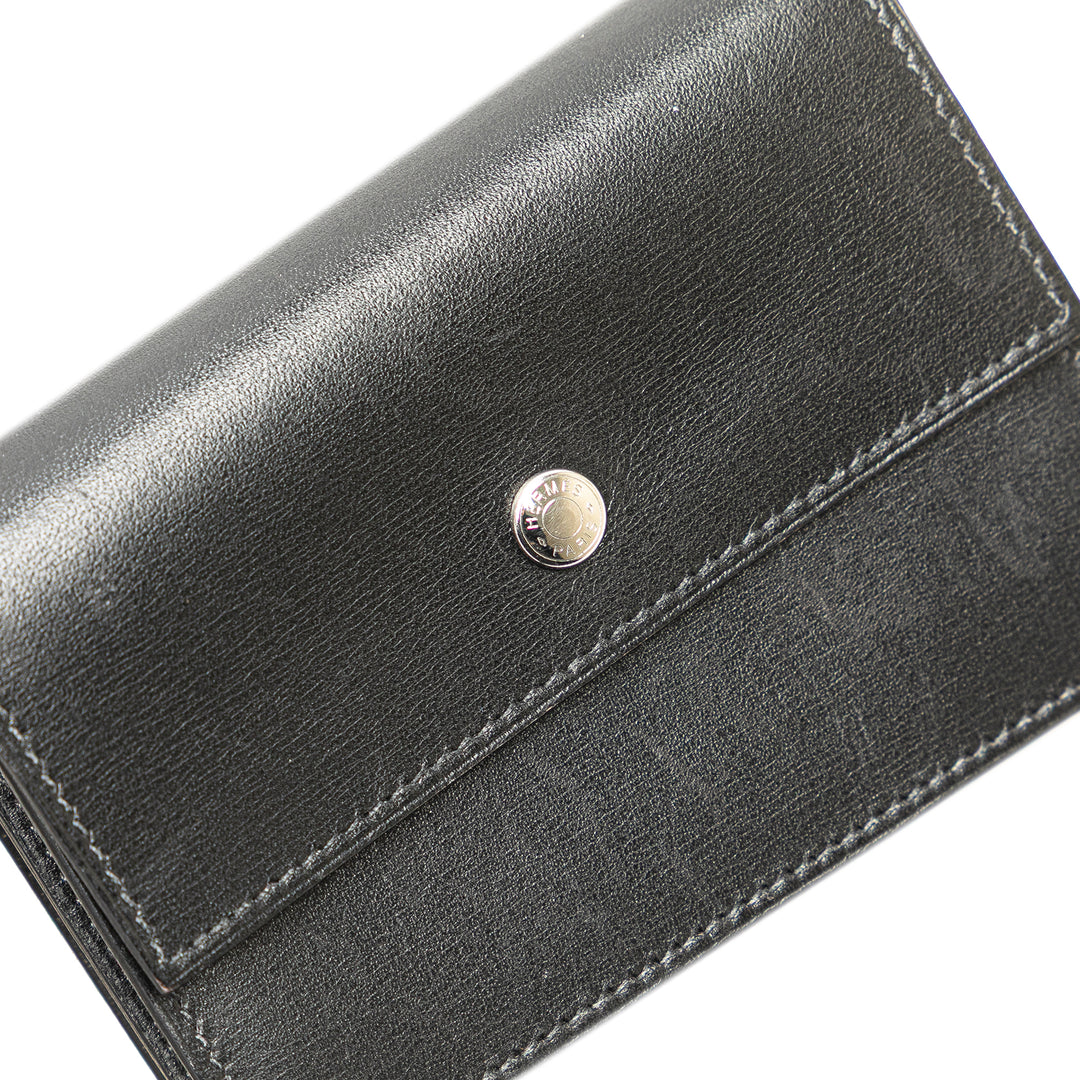 Box Calf Card Holder Black - Gaby Paris