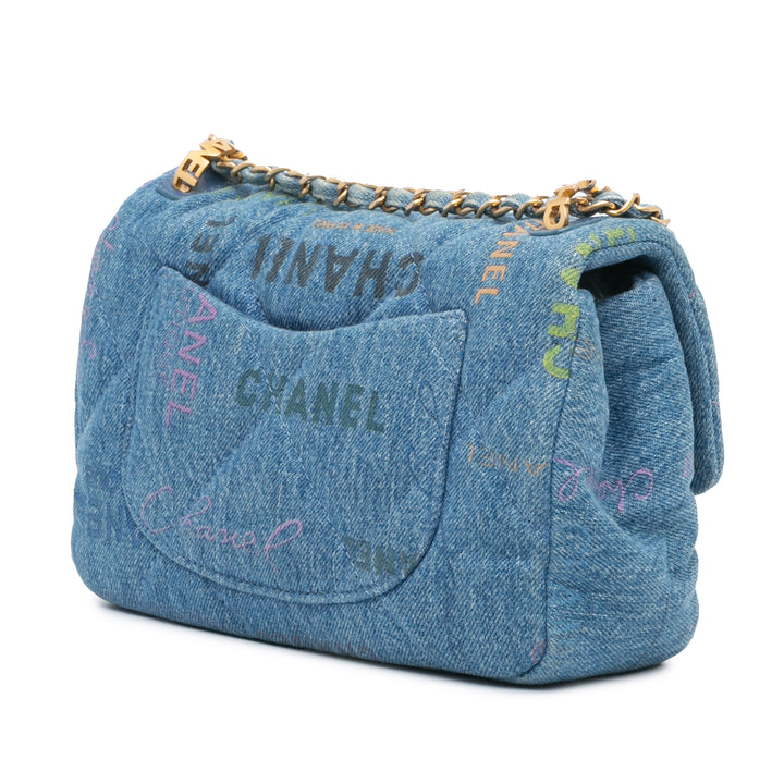 Mini Rectangular Denim Mood Flap Blue - Gaby Paris