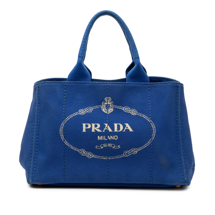 Prada Toile Canapa Logo Cabas